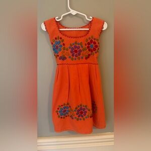 🌺 Hand-Embroidered Mexican Girl’s Dress – Size 3T/4T 🌺